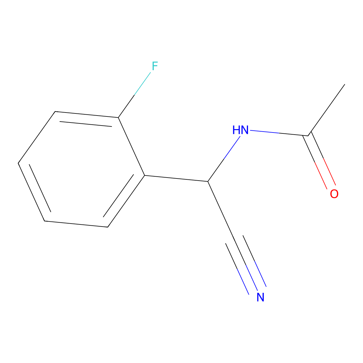 N-[Cyano(2-fluorophenyl)methyl]acetamide molecular structure, CAS 1267230-12-5