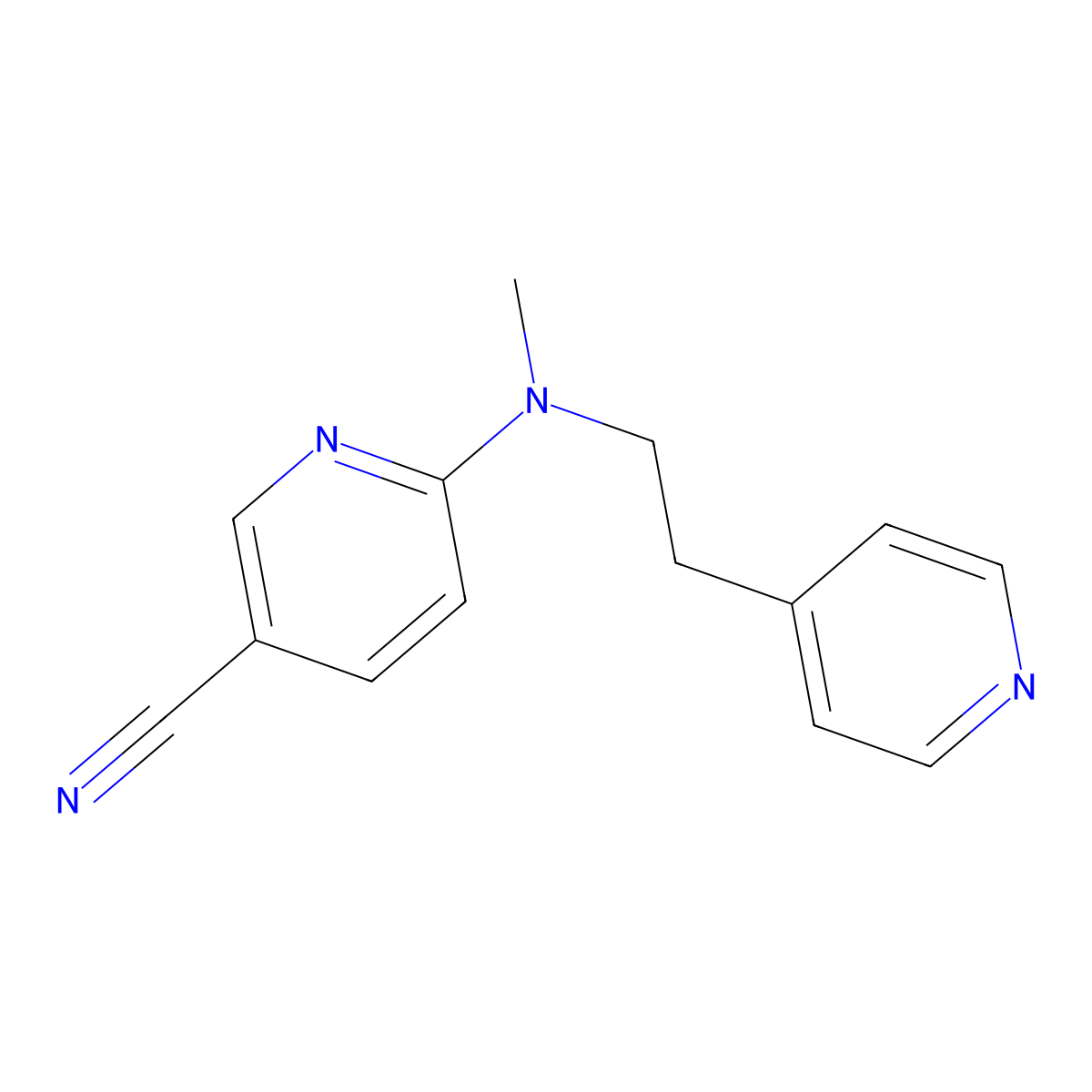 6-{Methyl[2-(pyridin-4-yl)ethyl]amino}pyridine-3-carbonitrile molecular structure, CAS 1267232-53-0