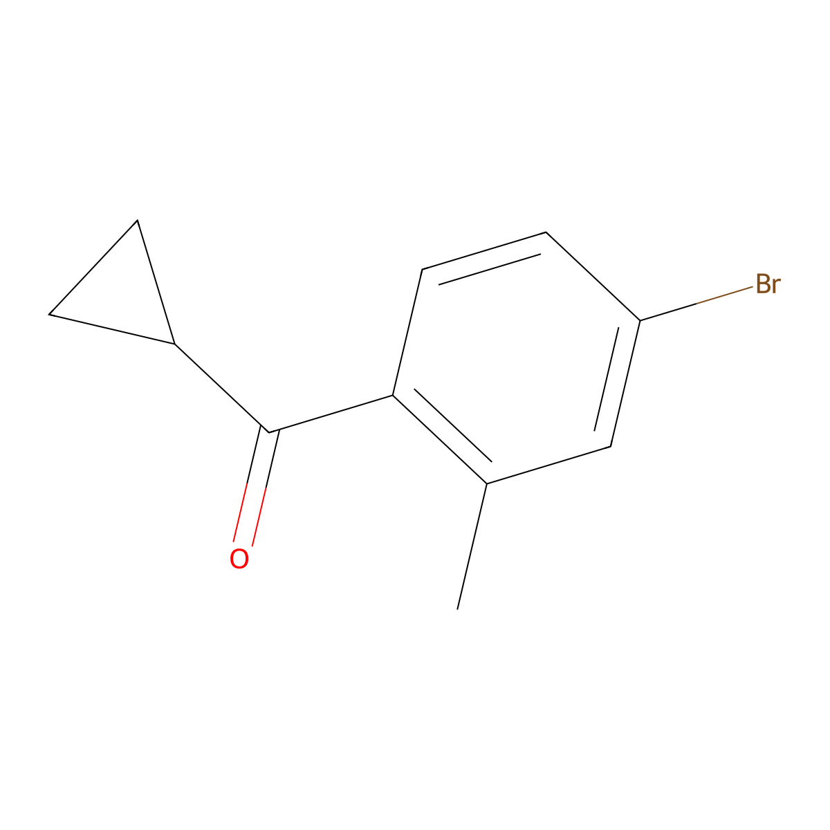 (4-Bromo-2-methylphenyl)(cyclopropyl)methanone molecular structure, CAS 1267232-80-3