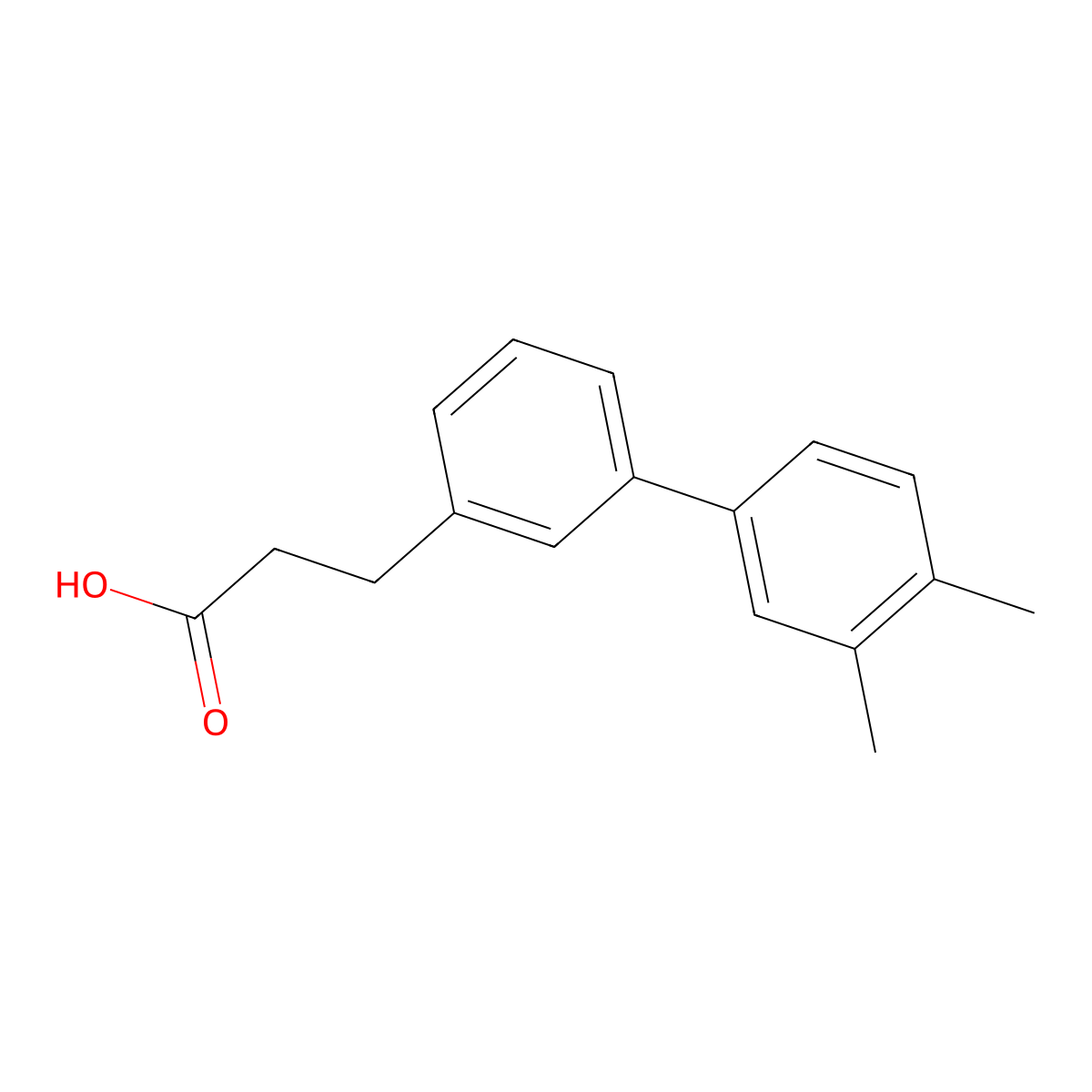 3-(3',4'-Dimethyl-[1,1'-biphenyl]-3-yl)propanoic acid molecular structure, CAS 1267240-58-3