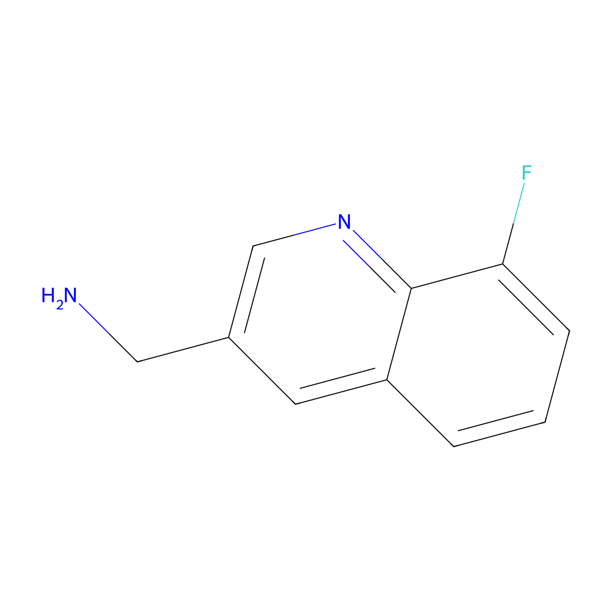 (8-Fluoroquinolin-3-yl)methanamine molecular structure, CAS 1267242-11-4