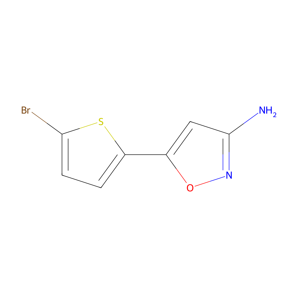 5-(5-Bromothiophen-2-yl)isoxazol-3-amine molecular structure, CAS 1267246-49-0