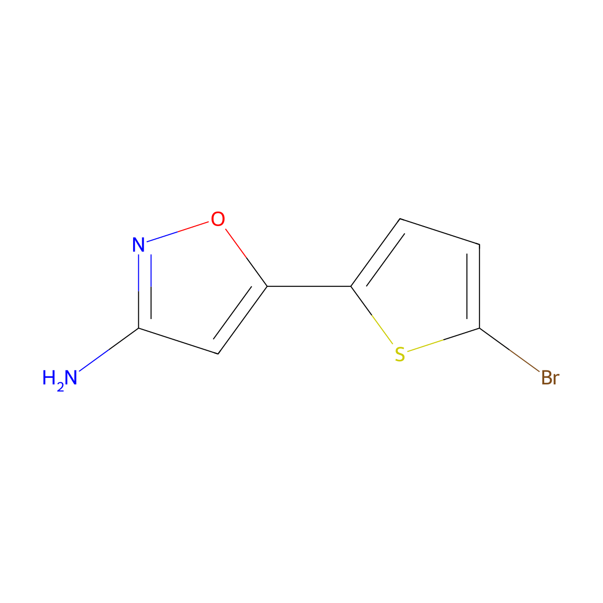 5-(5-Bromothiophen-2-yl)isoxazol-3-amine molecular structure, CAS 1267246-49-0