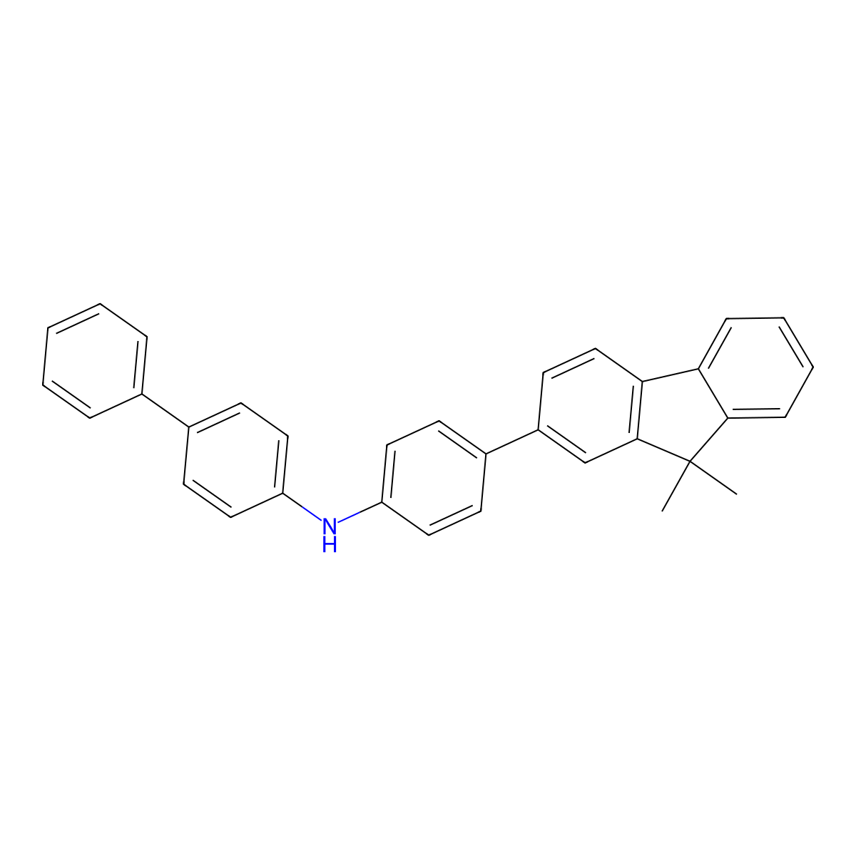 N-(4-(9,9-Dimethyl-9H-fluoren-2-yl)phenyl)-[1,1'-biphenyl]-4-amine molecular structure, CAS 1267247-99-3