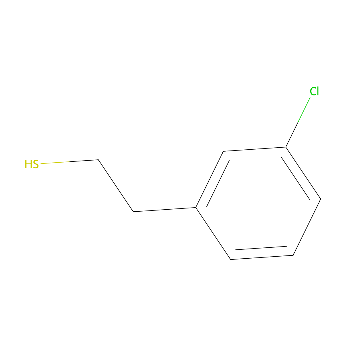 2-(3-Chlorophenyl)ethanethiol molecular structure, CAS 1267263-12-6