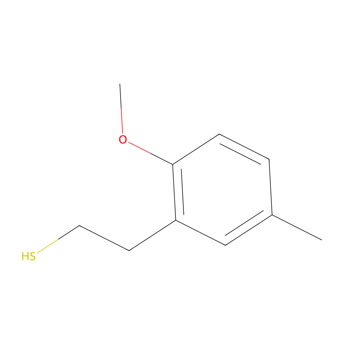 2-(2-Methoxy-5-methylphenyl)ethanethiol molecular structure, CAS 1267266-96-5