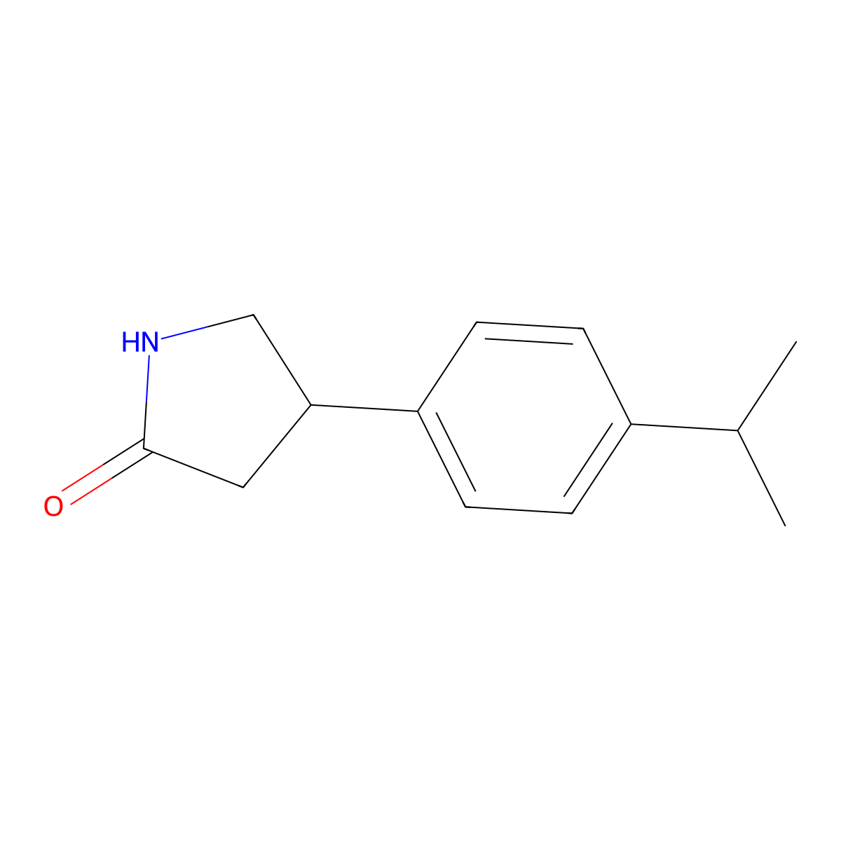 4-[4-(Propan-2-yl)phenyl]pyrrolidin-2-one molecular structure, CAS 1267270-10-9