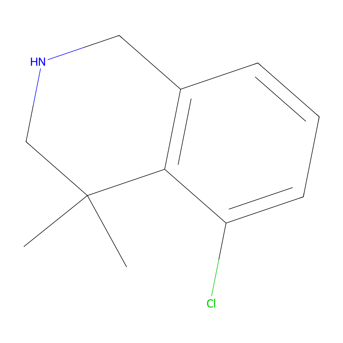5-Chloro-4,4-dimethyl-1,2,3,4-tetrahydroisoquinoline molecular structure, CAS 1267273-47-1