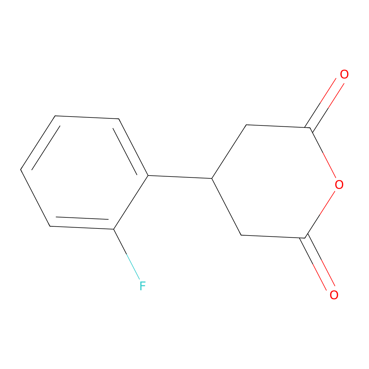4-(2-fluorophenyl)dihydro-2H-pyran-2,6(3H)-dione molecular structure, CAS 1267275-37-5