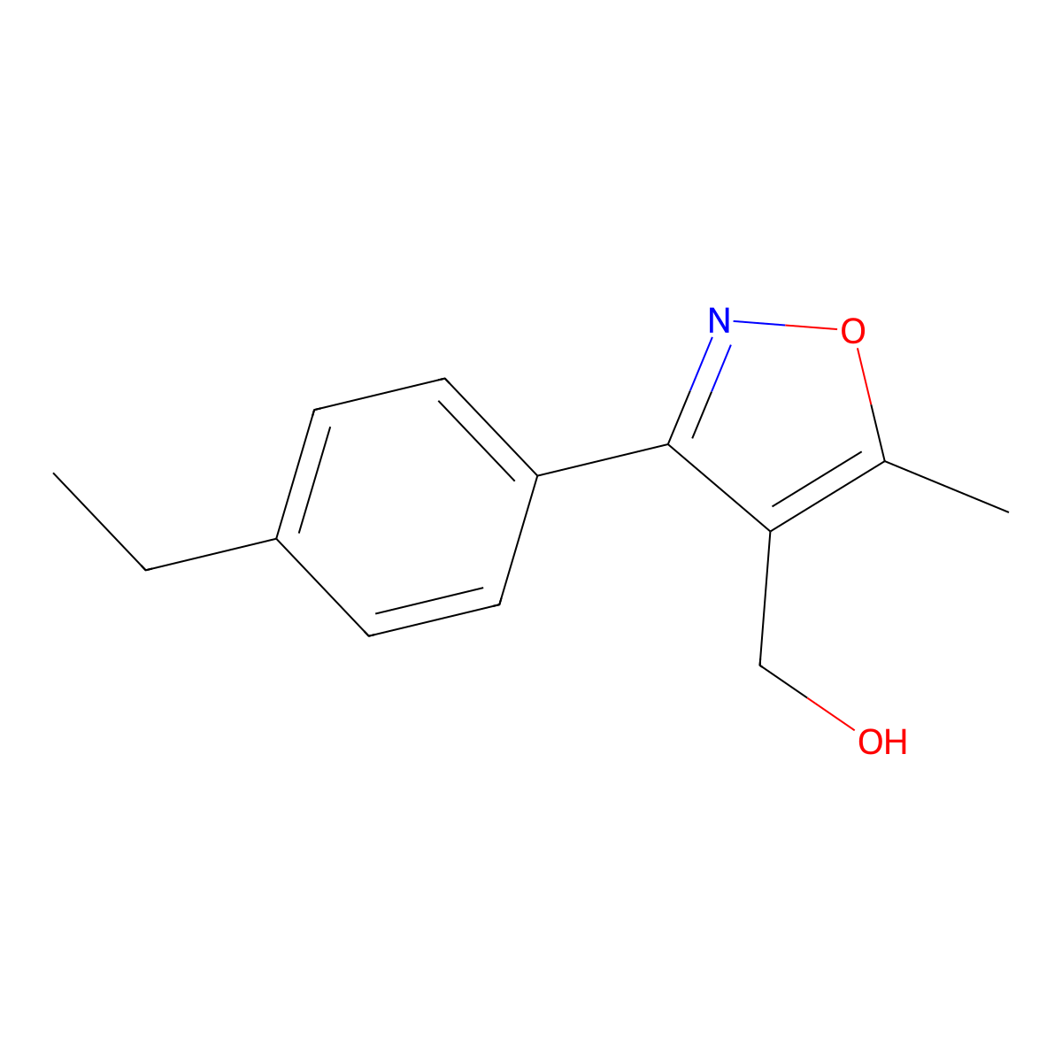 (3-(4-Ethylphenyl)-5-methylisoxazol-4-yl)methanol molecular structure, CAS 1267275-87-5
