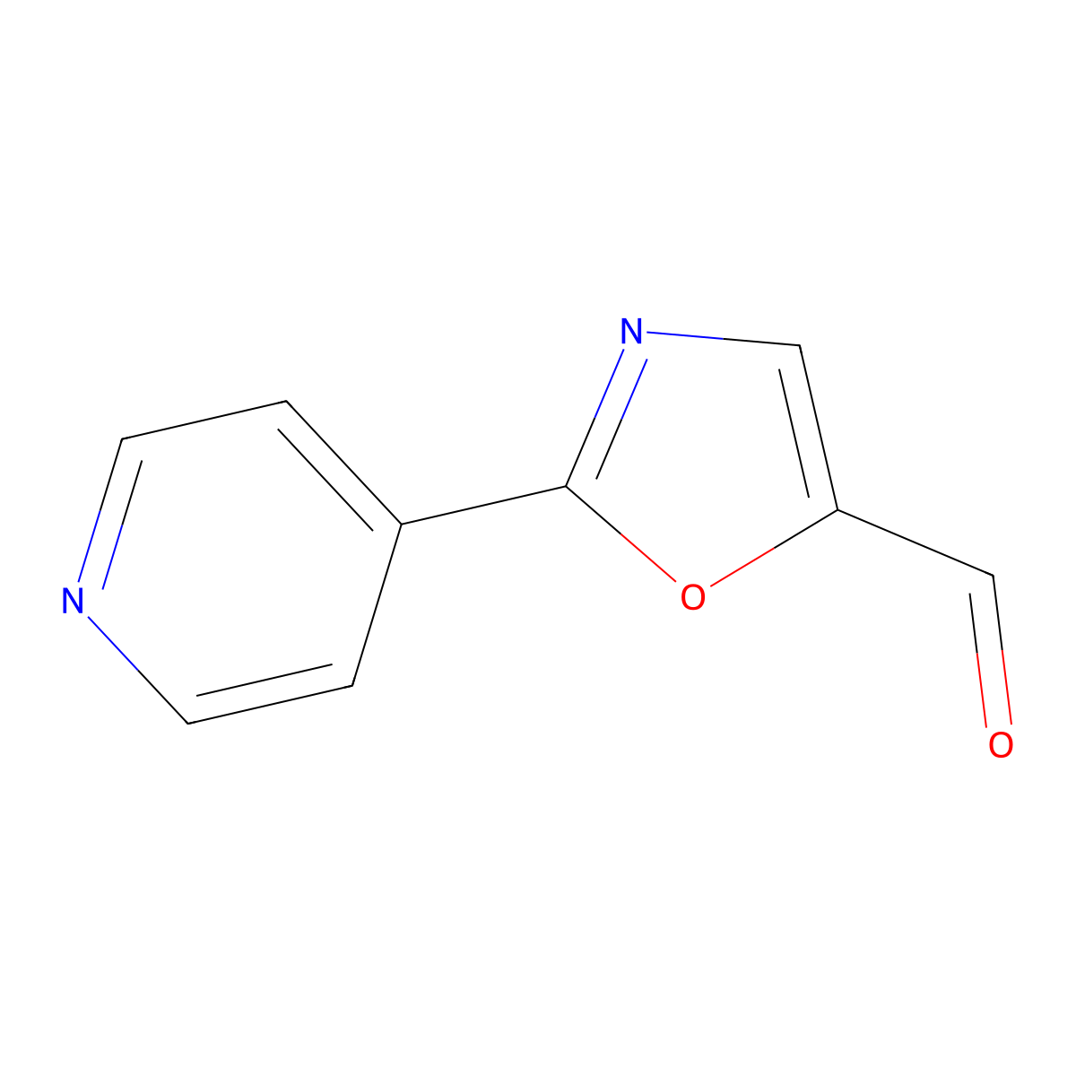 2-(Pyridin-4-yl)-1,3-oxazole-5-carbaldehyde molecular structure, CAS 1267276-69-6