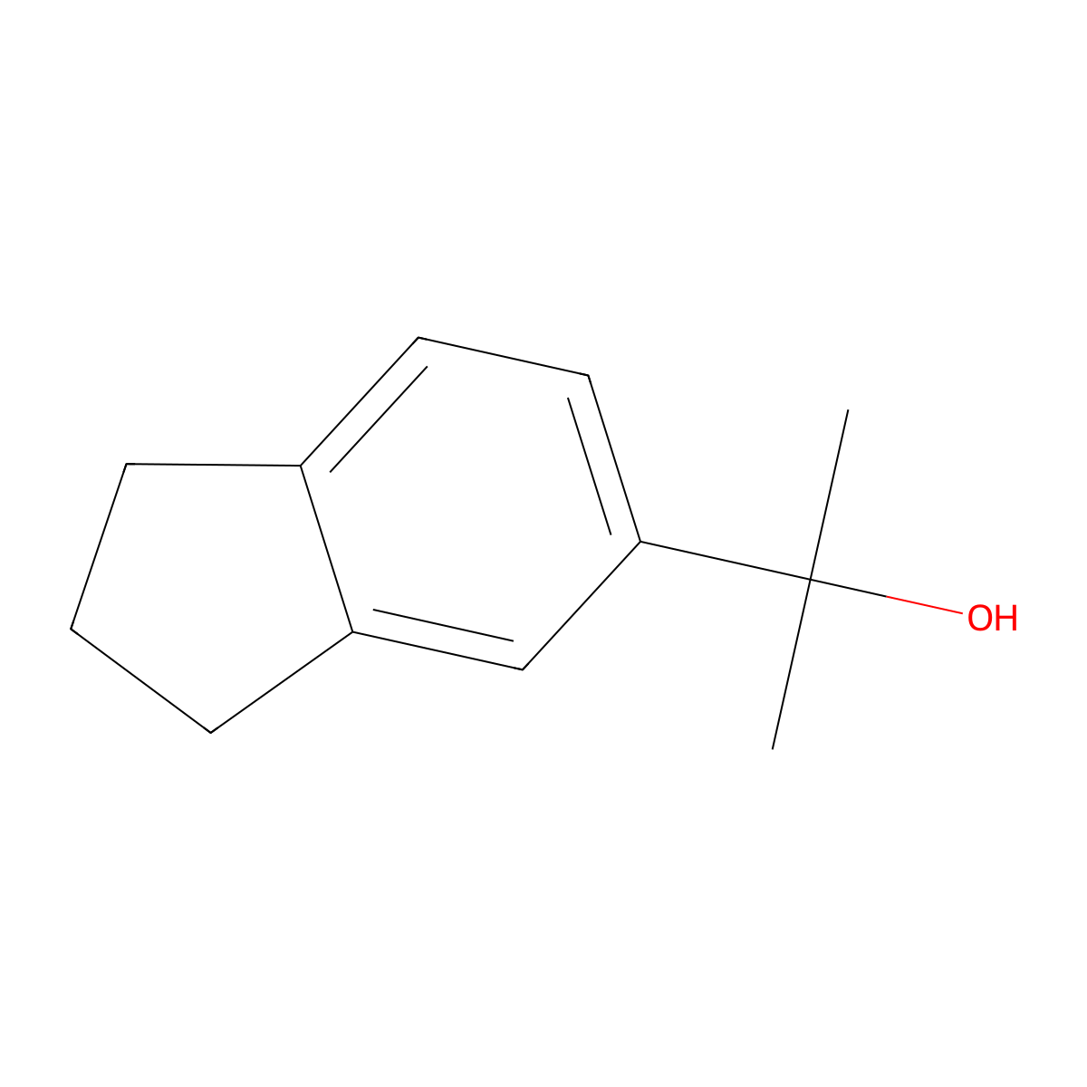 2-(2,3-dihydro-1H-inden-5-yl)propan-2-ol molecular structure, CAS 1267276-93-6