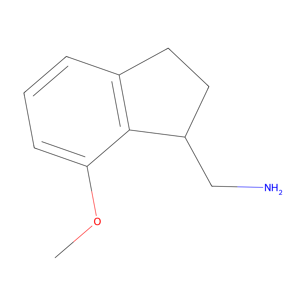 (7-methoxy-2,3-dihydro-1H-inden-1-yl)methanamine molecular structure, CAS 1267277-15-5