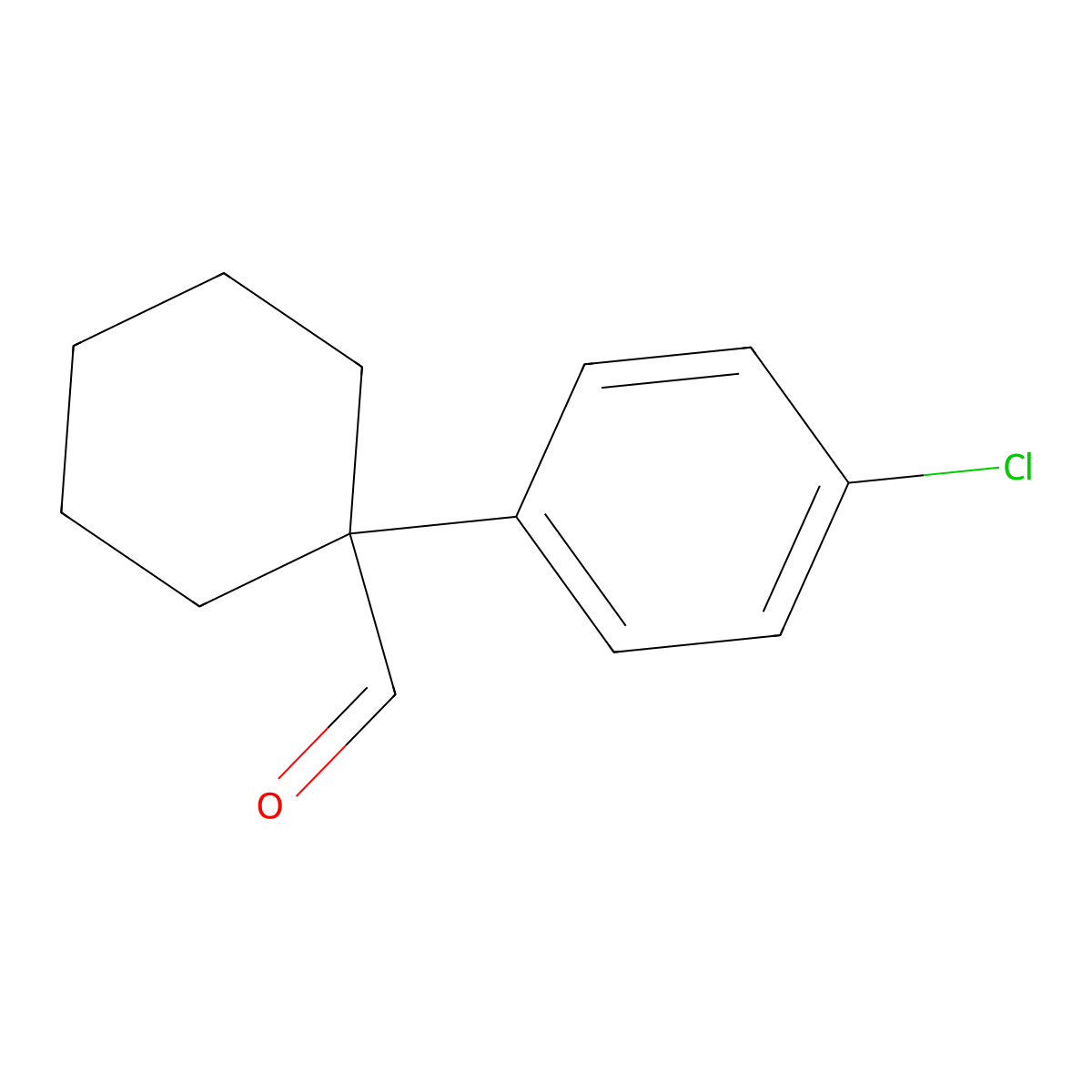 1-(4-Chlorophenyl)cyclohexanecarbaldehyde molecular structure, CAS 1267278-69-2