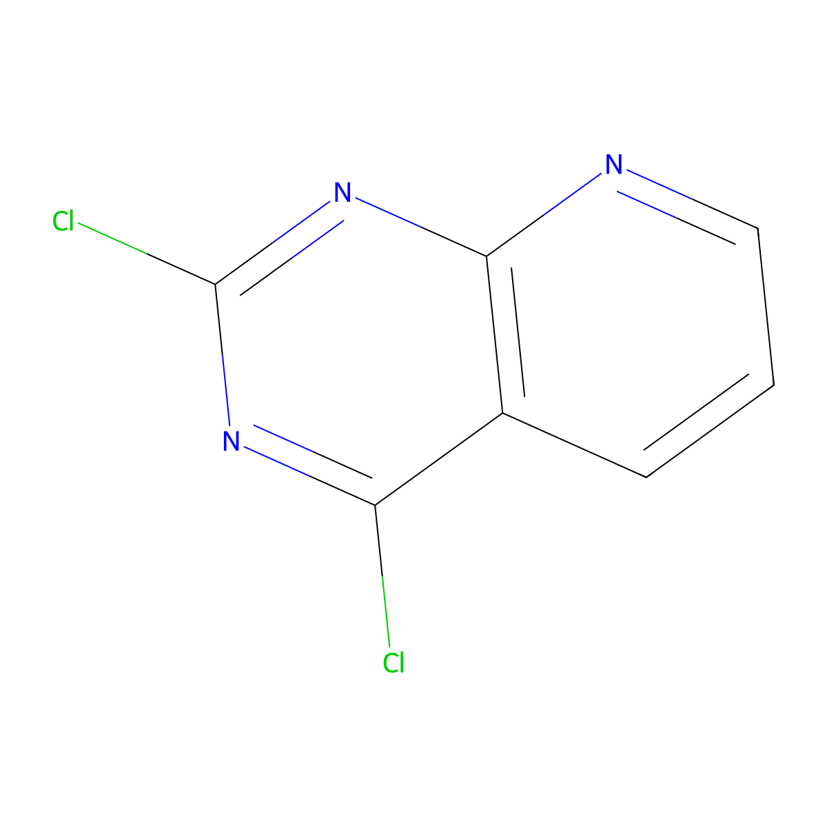 2,4-Dichloro-pyrido[2,3-d]pyrimidine molecular structure, CAS 126728-20-9