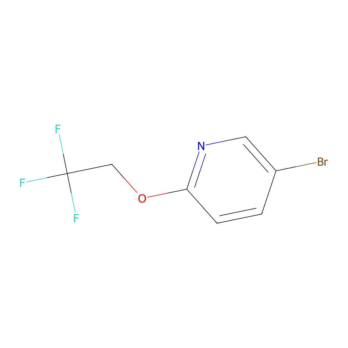 5-Bromo-2-(2,2,2-trifluoroethoxy)pyridine molecular structure, CAS 126728-58-3