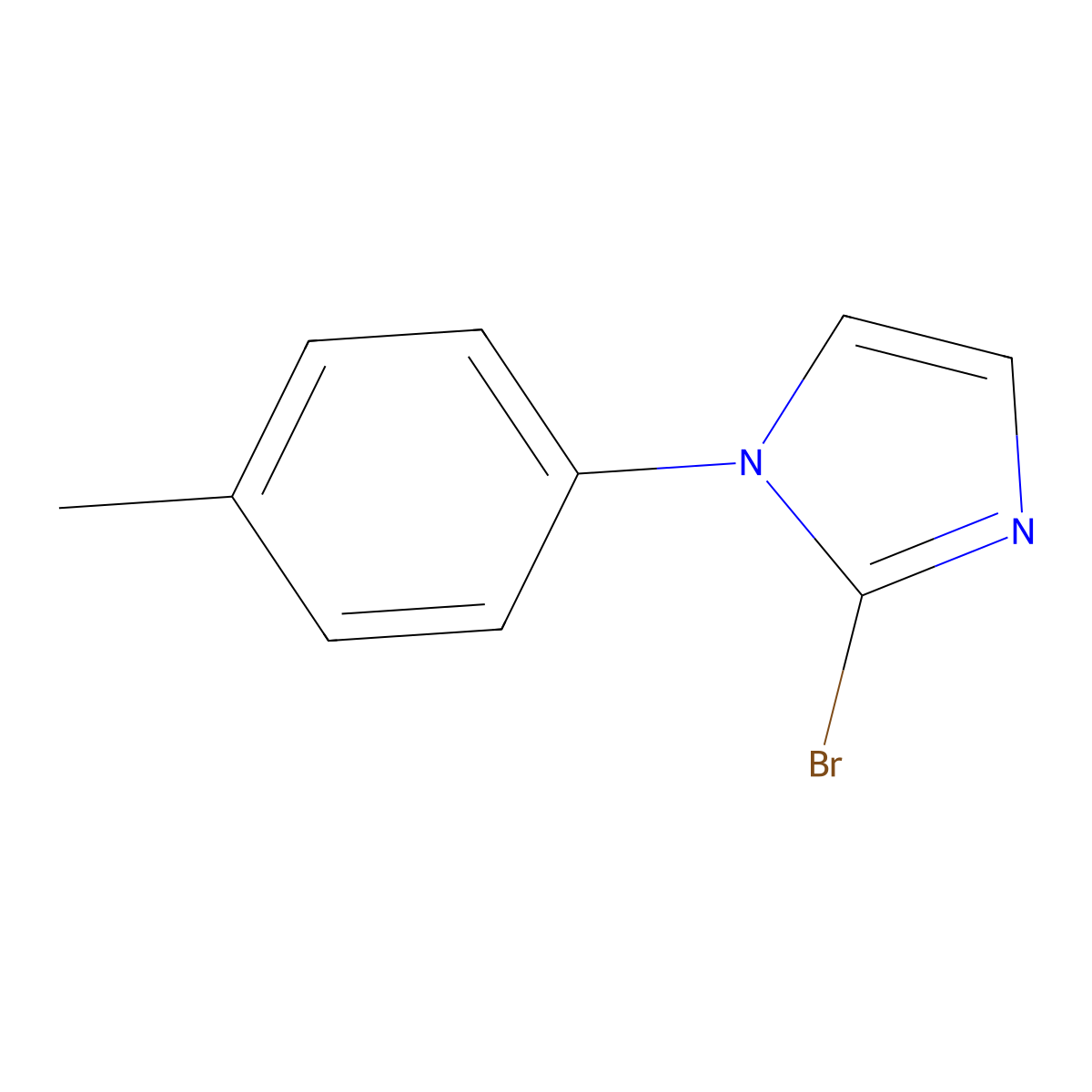 2-bromo-1-(p-tolyl)-1H-imidazole molecular structure, CAS 1267280-76-1