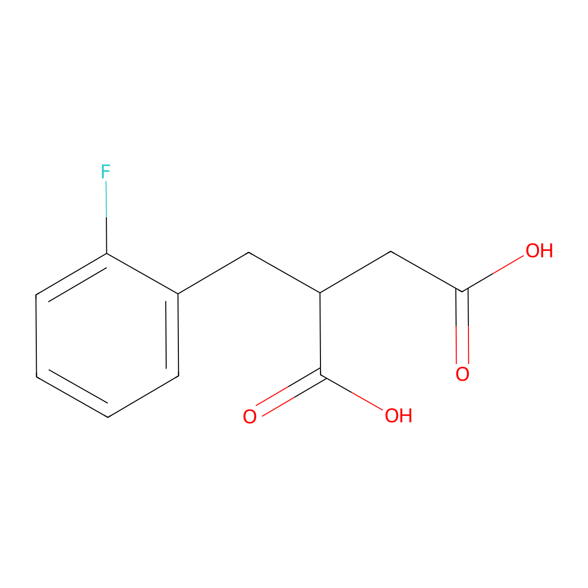 2-(2-Fluorobenzyl)succinic acid molecular structure, CAS 1267298-84-9