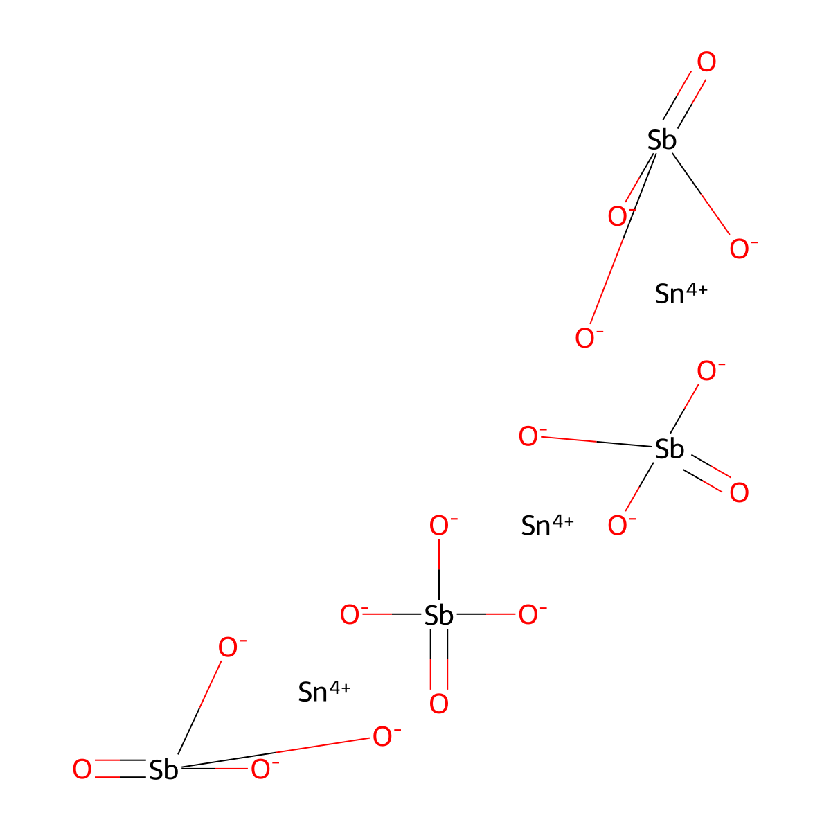 Stannic antimonate molecular structure, CAS 12673-86-8