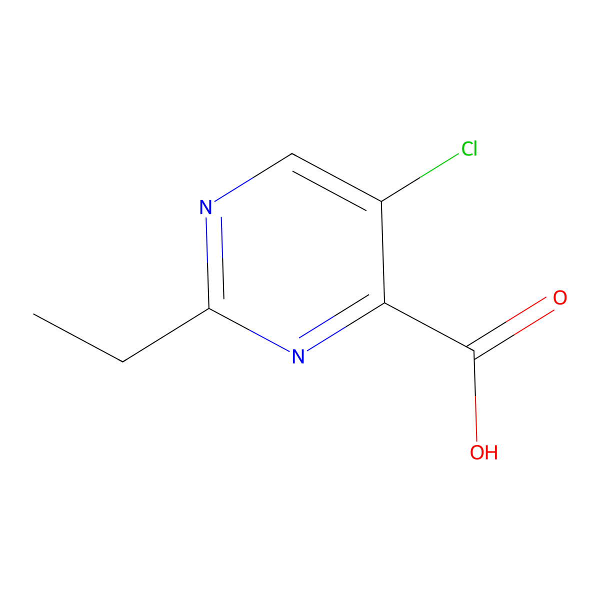5-Chloro-2-ethylpyrimidine-4-carboxylic acid molecular structure, CAS 1267301-30-3