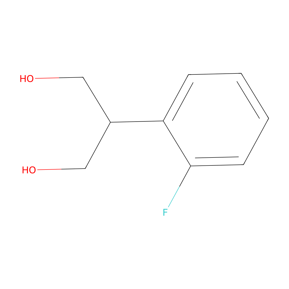 2-(2-Fluorophenyl)propane-1,3-diol molecular structure, CAS 1267313-28-9