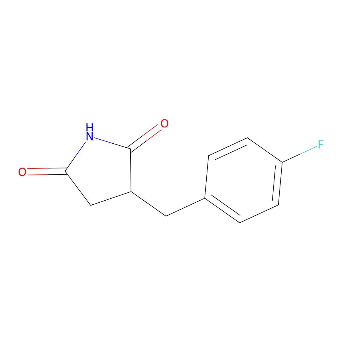 3-((4-Fluorophenyl)methyl)pyrrolidine-2,5-dione molecular structure, CAS 1267316-35-7