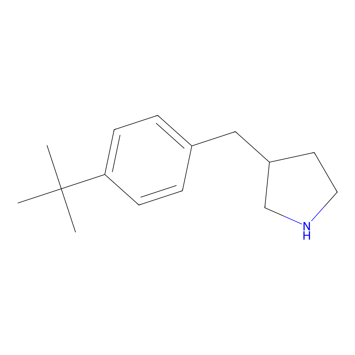 3-(4-(Tert-butyl)benzyl)pyrrolidine molecular structure, CAS 1267318-00-2