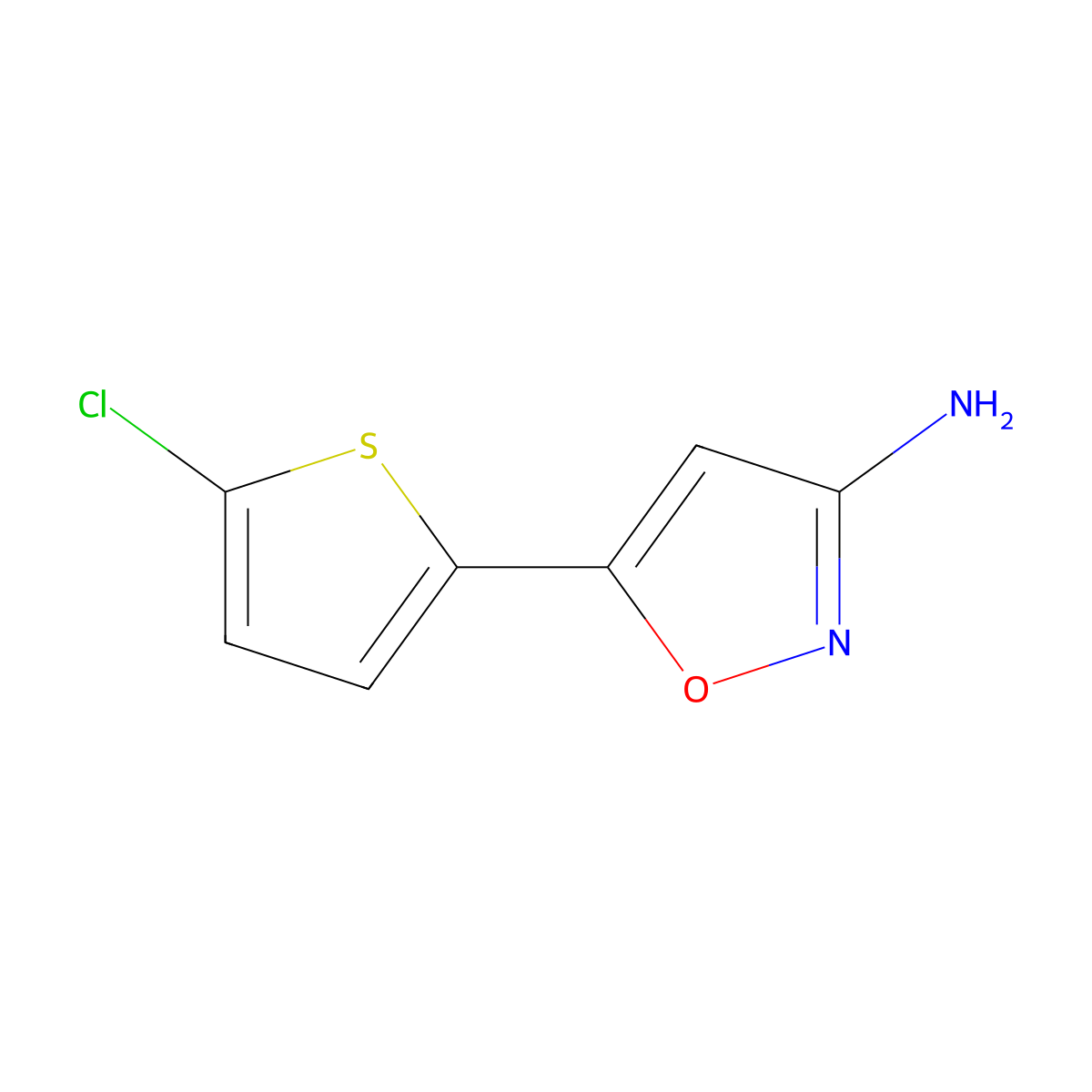 5-(5-Chlorothiophen-2-yl)-1,2-oxazol-3-amine molecular structure, CAS 1267318-33-1