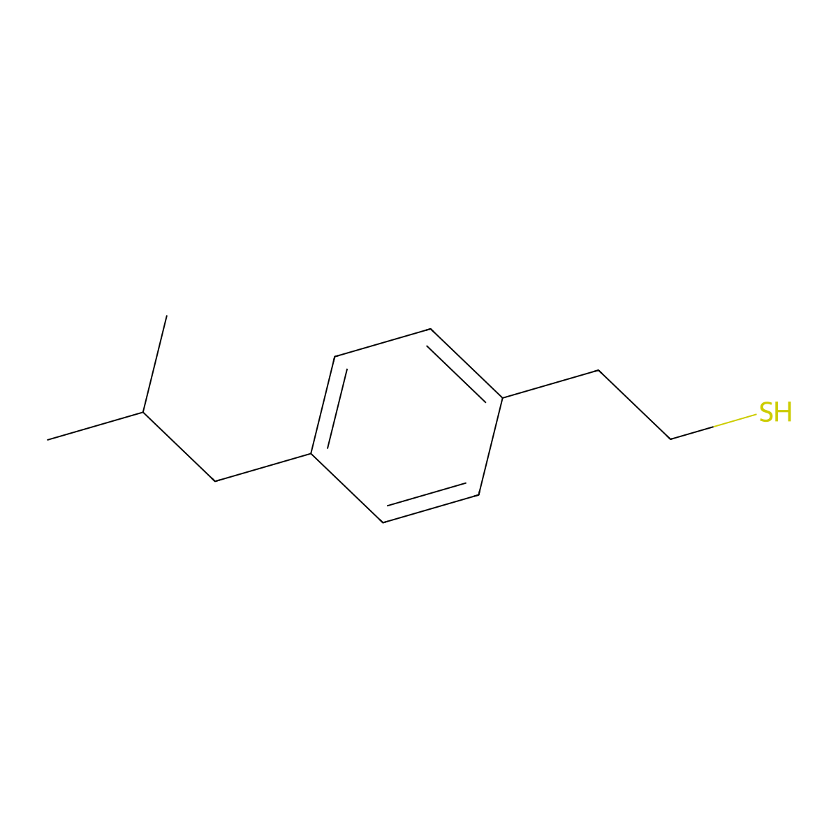 2-(4-iso-Butylphenyl)ethanethiol molecular structure, CAS 1267320-13-7