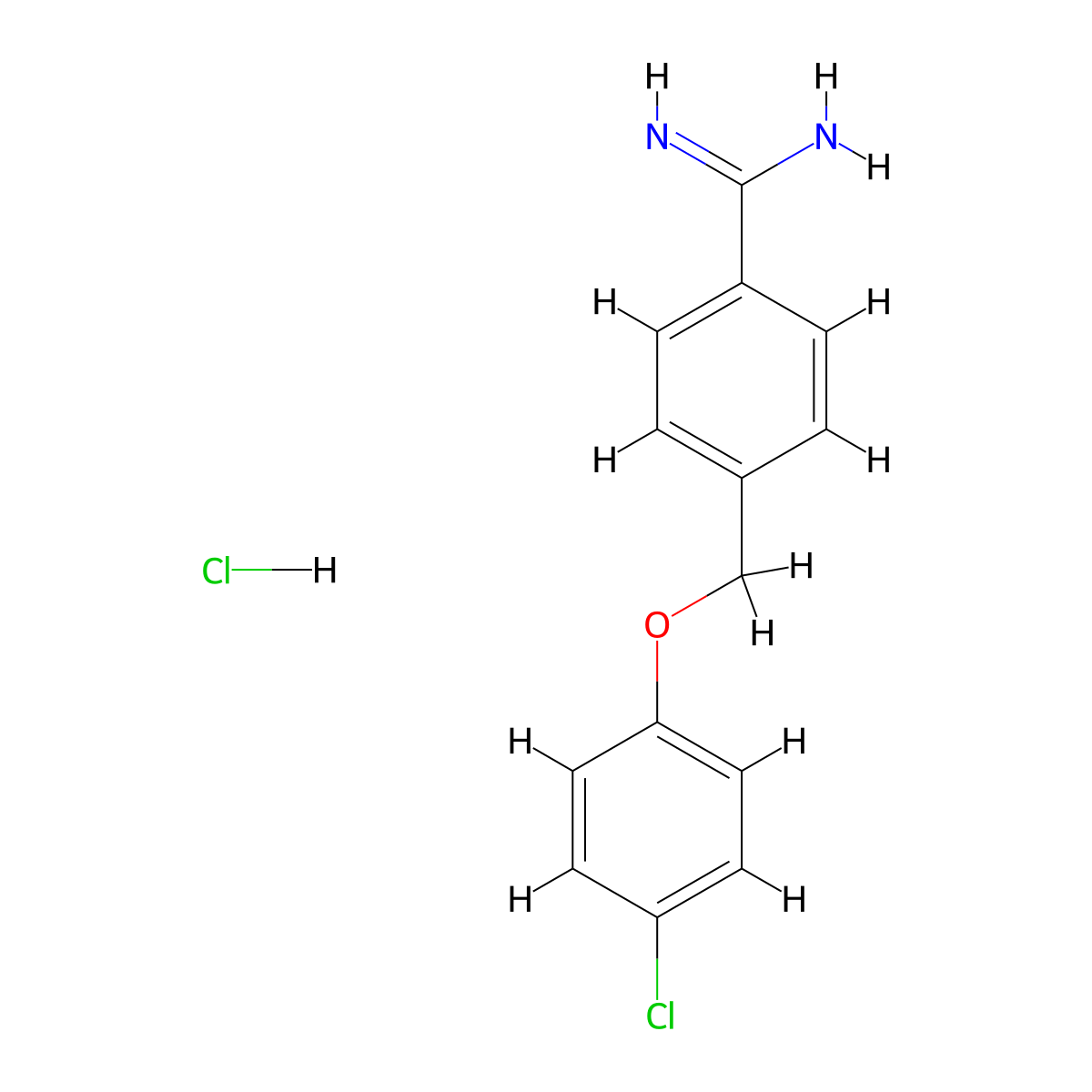 4-[(4-Chlorophenoxy)methyl]benzene-1-carboximidamide hydrochloride molecular structure, CAS 1267321-20-9