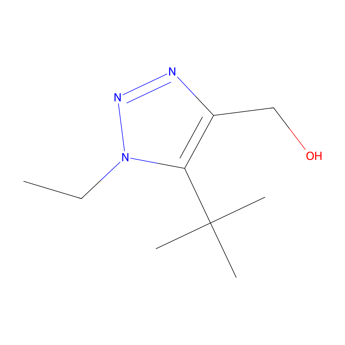 (5-tert-Butyl-1-ethyl-1H-1,2,3-triazol-4-yl)methanol molecular structure, CAS 1267323-08-9