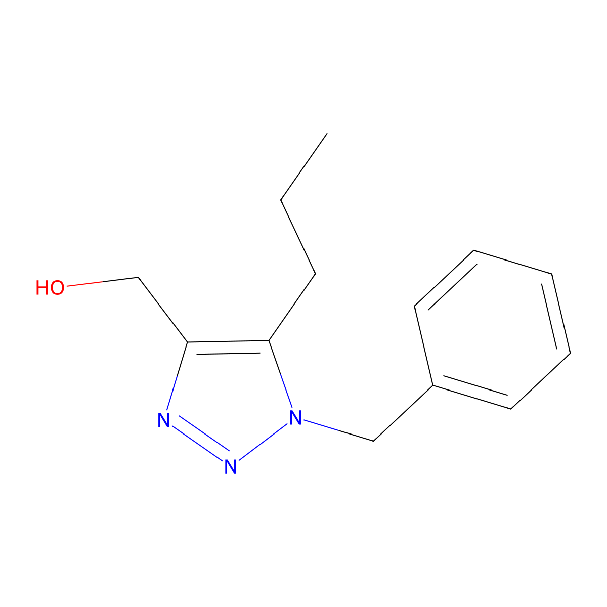 (1-Benzyl-5-propyl-1H-1,2,3-triazol-4-yl)methanol molecular structure, CAS 1267323-30-7
