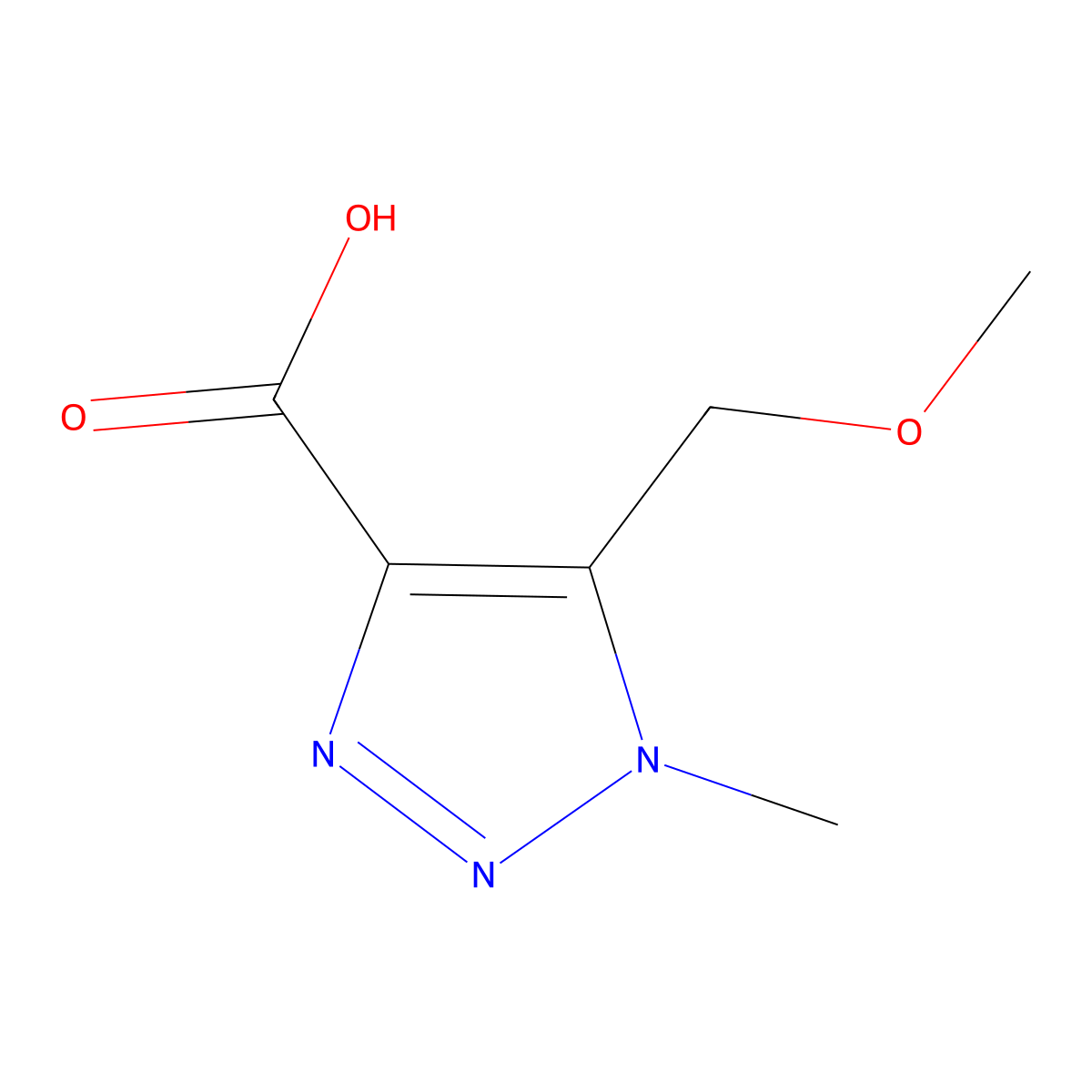 5-(methoxymethyl)-1-methyl-1H-1,2,3-triazole-4-carboxylic acid molecular structure, CAS 1267324-93-5
