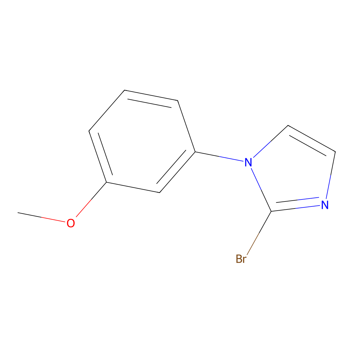2-bromo-1-(3-methoxyphenyl)-1H-imidazole molecular structure, CAS 1267327-91-2