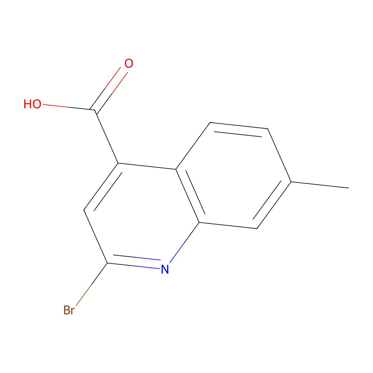 2-Bromo-7-methylquinoline-4-carboxylic Acid molecular structure, CAS 1267333-06-1