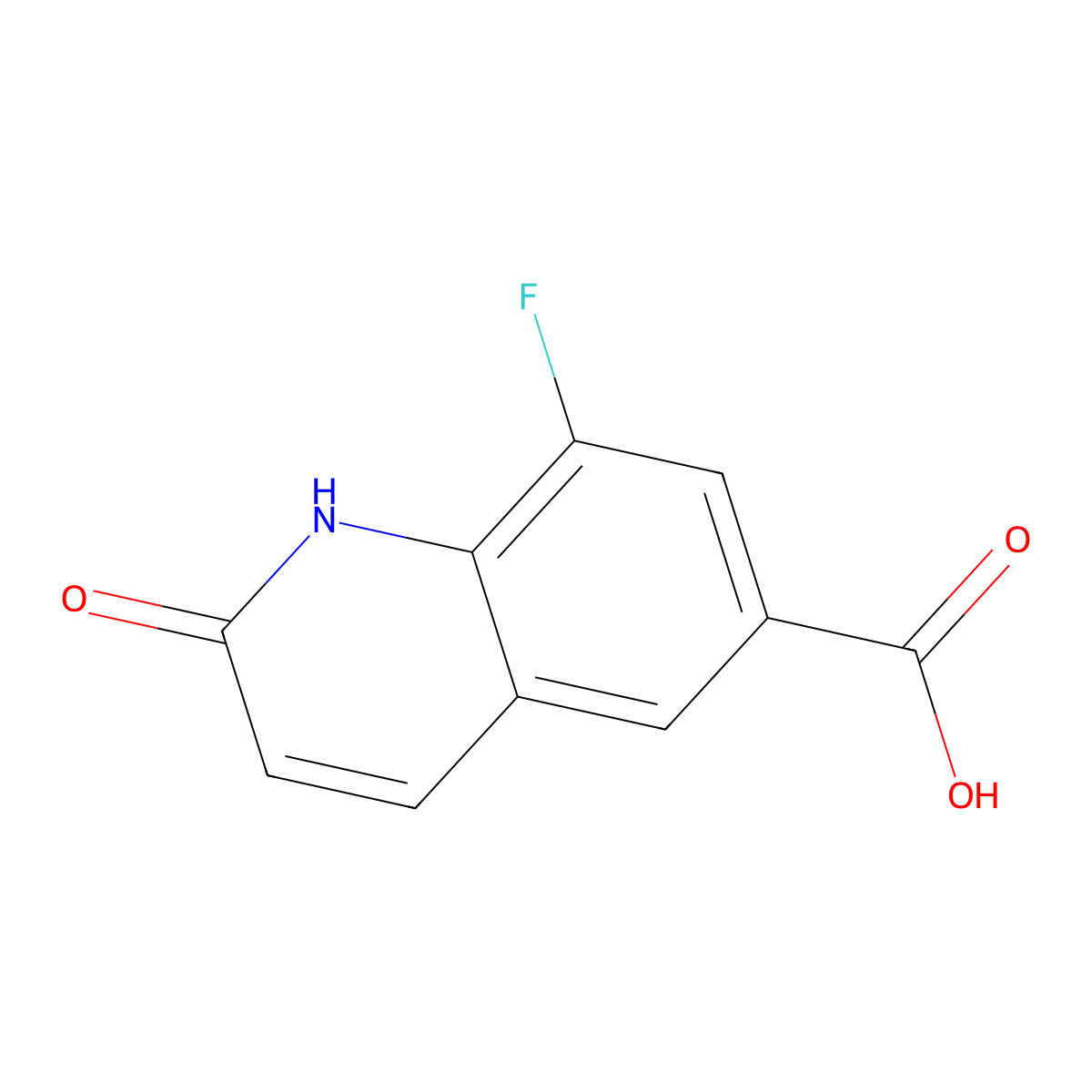 8-Fluoro-2-oxo-1,2-dihydroquinoline-6-carboxylic acid molecular structure, CAS 1267333-33-4