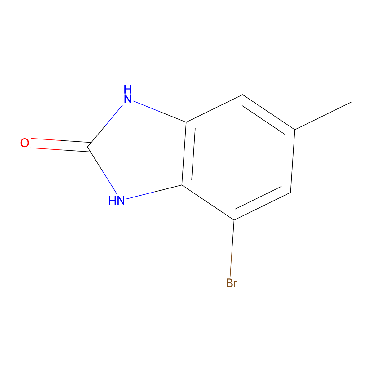 4-bromo-6-methyl-2,3-dihydro-1H-1,3-benzodiazol-2-one molecular structure, CAS 1267333-66-3