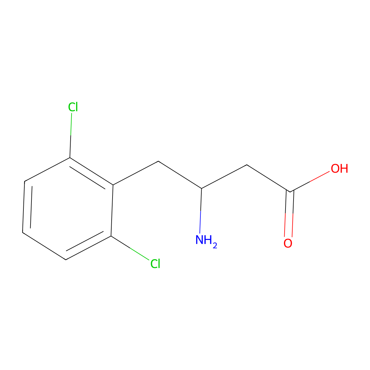 3-Amino-4-(2,6-dichlorophenyl)butyric Acid molecular structure, CAS 1267335-85-2