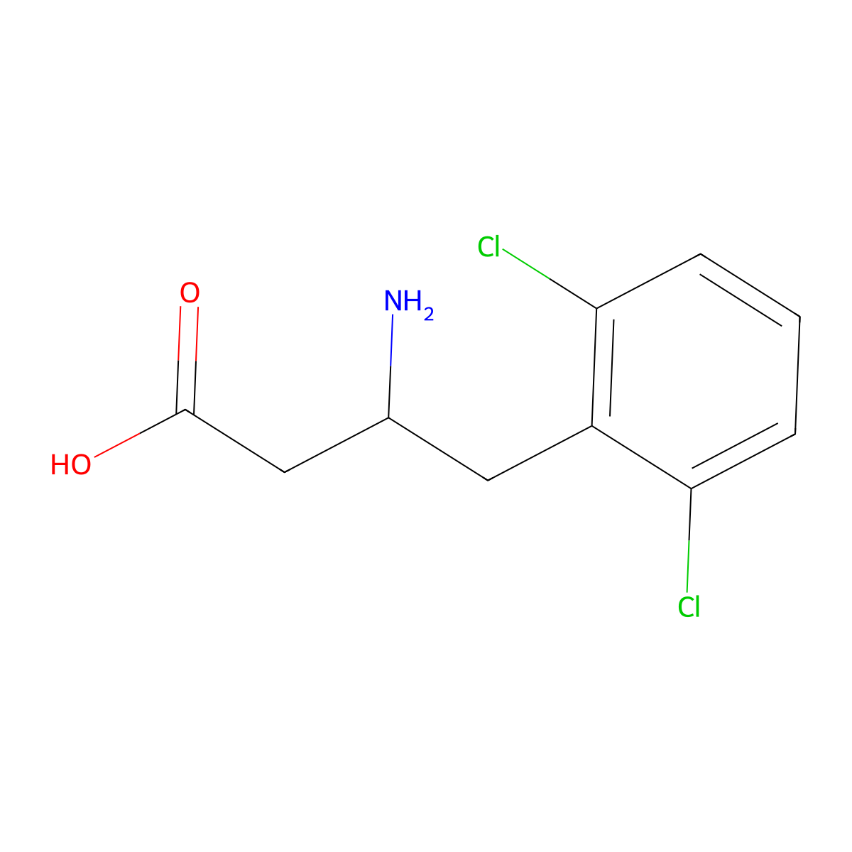3-Amino-4-(2,6-dichlorophenyl)butyric Acid molecular structure, CAS 1267335-85-2