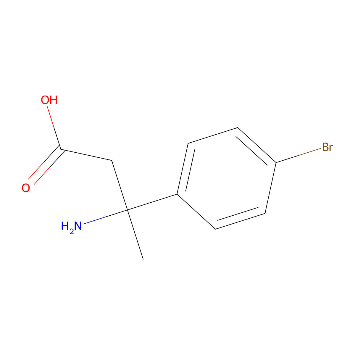 3-Amino-3-(4-bromophenyl)butanoic acid molecular structure, CAS 1267336-23-1
