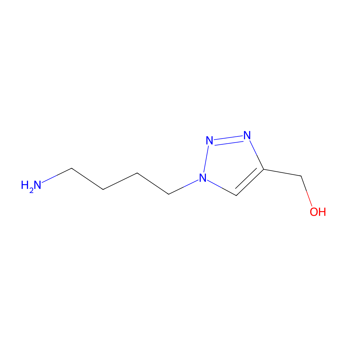 [1-(4-Aminobutyl)-1H-1,2,3-triazol-4-yl]methanol molecular structure, CAS 1267338-80-6