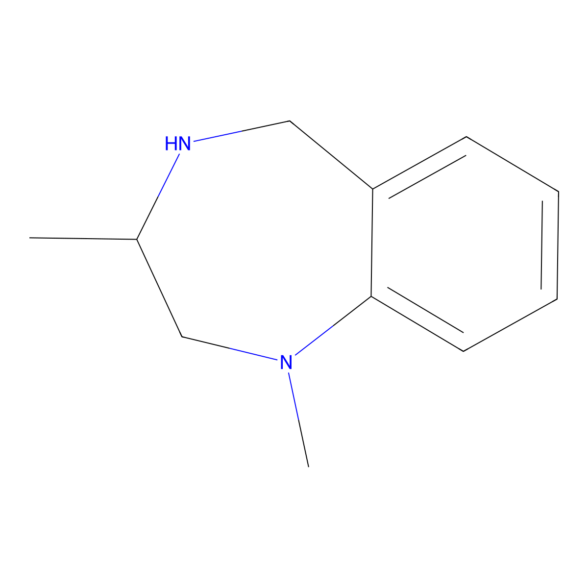 1,3-dimethyl-2,3,4,5-tetrahydro-1H-1,4-benzodiazepine molecular structure, CAS 1267348-89-9