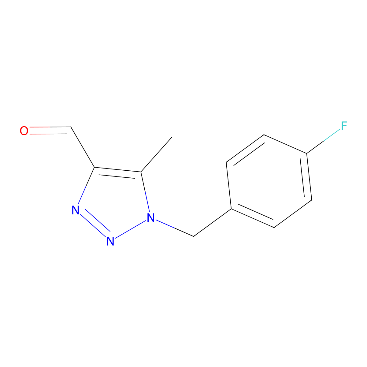 1-[(4-Fluorophenyl)methyl]-5-methyl-1H-1,2,3-triazole-4-carbaldehyde molecular structure, CAS 1267372-07-5