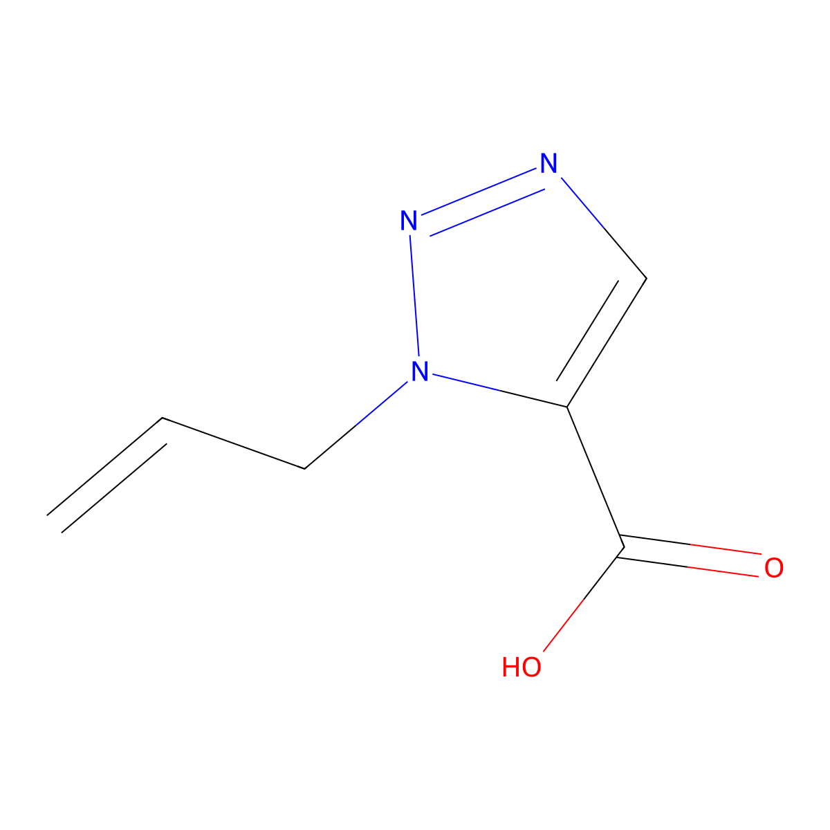 1-(prop-2-en-1-yl)-1H-1,2,3-triazole-5-carboxylic acid molecular structure, CAS 1267375-56-3