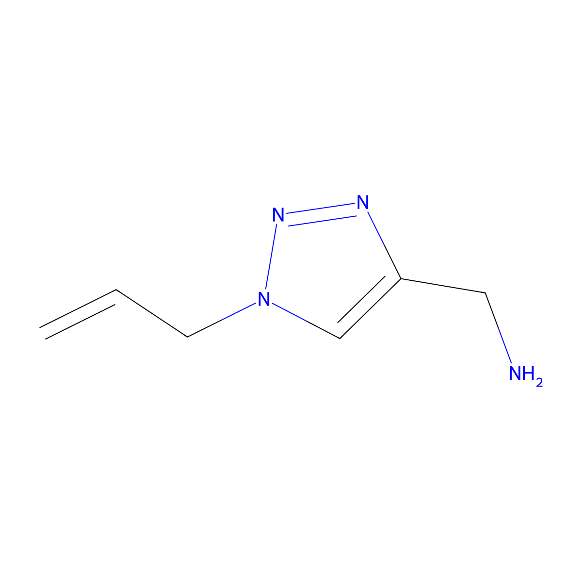 [1-(prop-2-en-1-yl)-1H-1,2,3-triazol-4-yl]methanamine molecular structure, CAS 1267376-97-5
