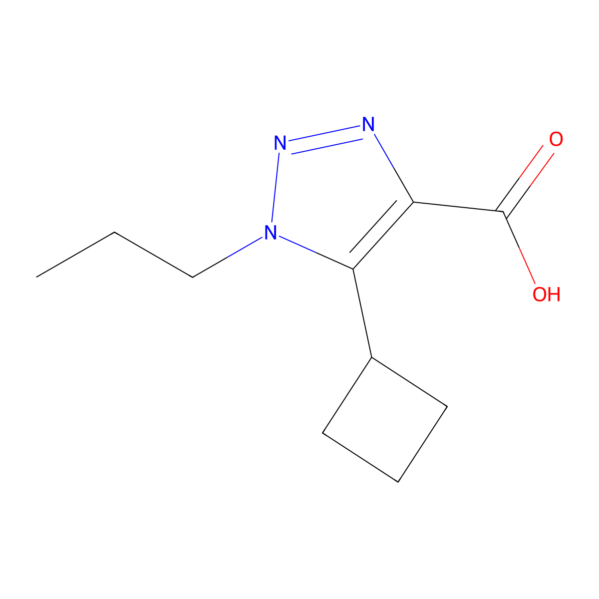 5-Cyclobutyl-1-propyl-1H-1,2,3-triazole-4-carboxylic acid molecular structure, CAS 1267377-05-8