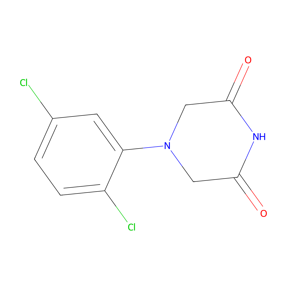 4-(2,5-Dichlorophenyl)piperazine-2,6-dione molecular structure, CAS 1267379-66-7