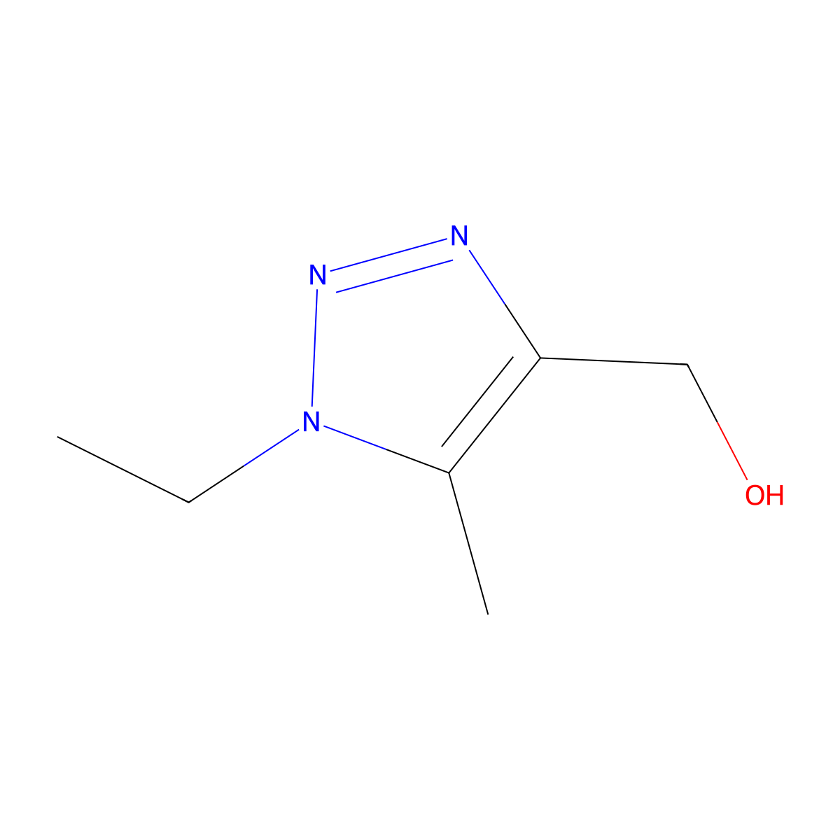 (1-ethyl-5-methyl-1H-1,2,3-triazol-4-yl)methanol molecular structure, CAS 1267385-54-5