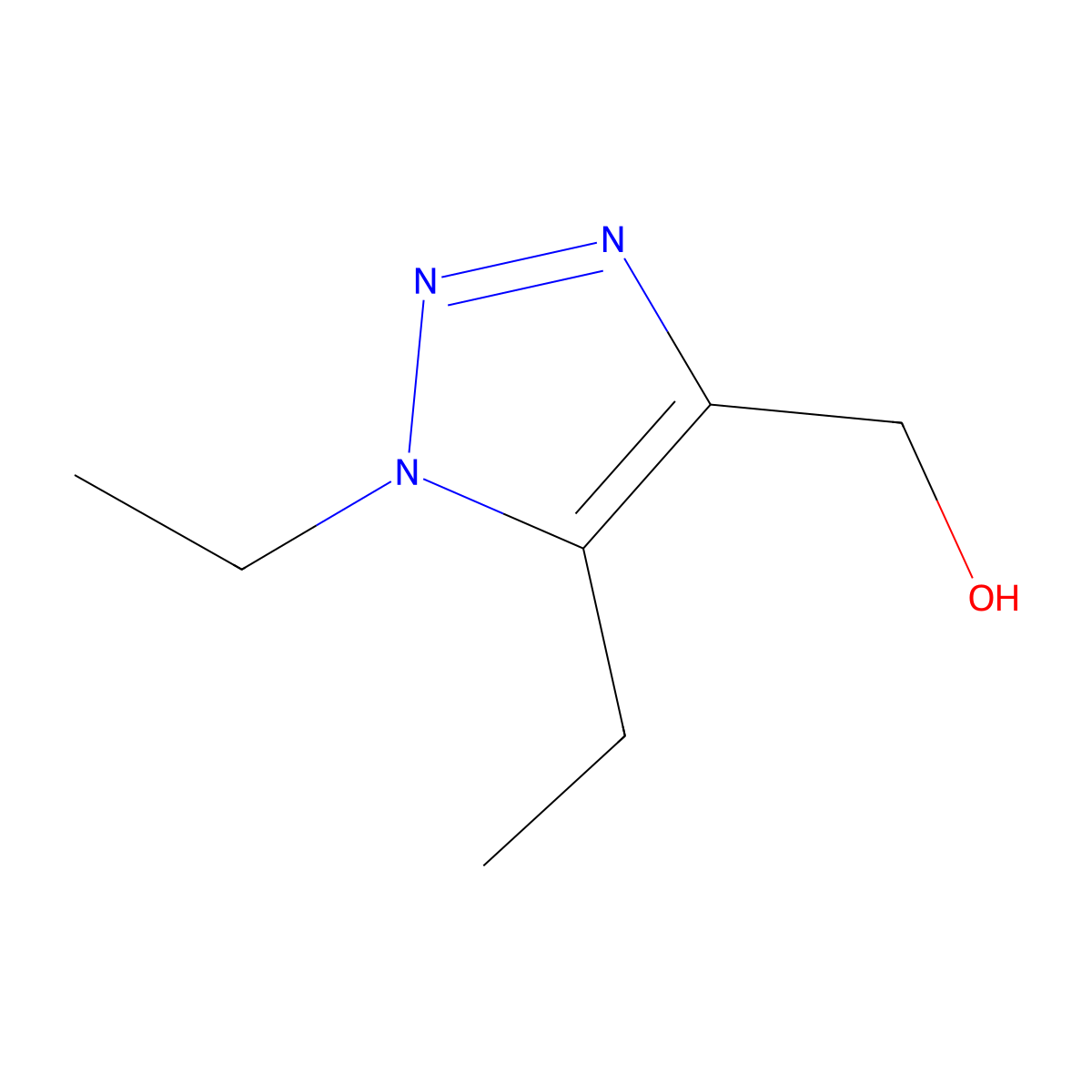 (diethyl-1H-1,2,3-triazol-4-yl)methanol molecular structure, CAS 1267385-57-8