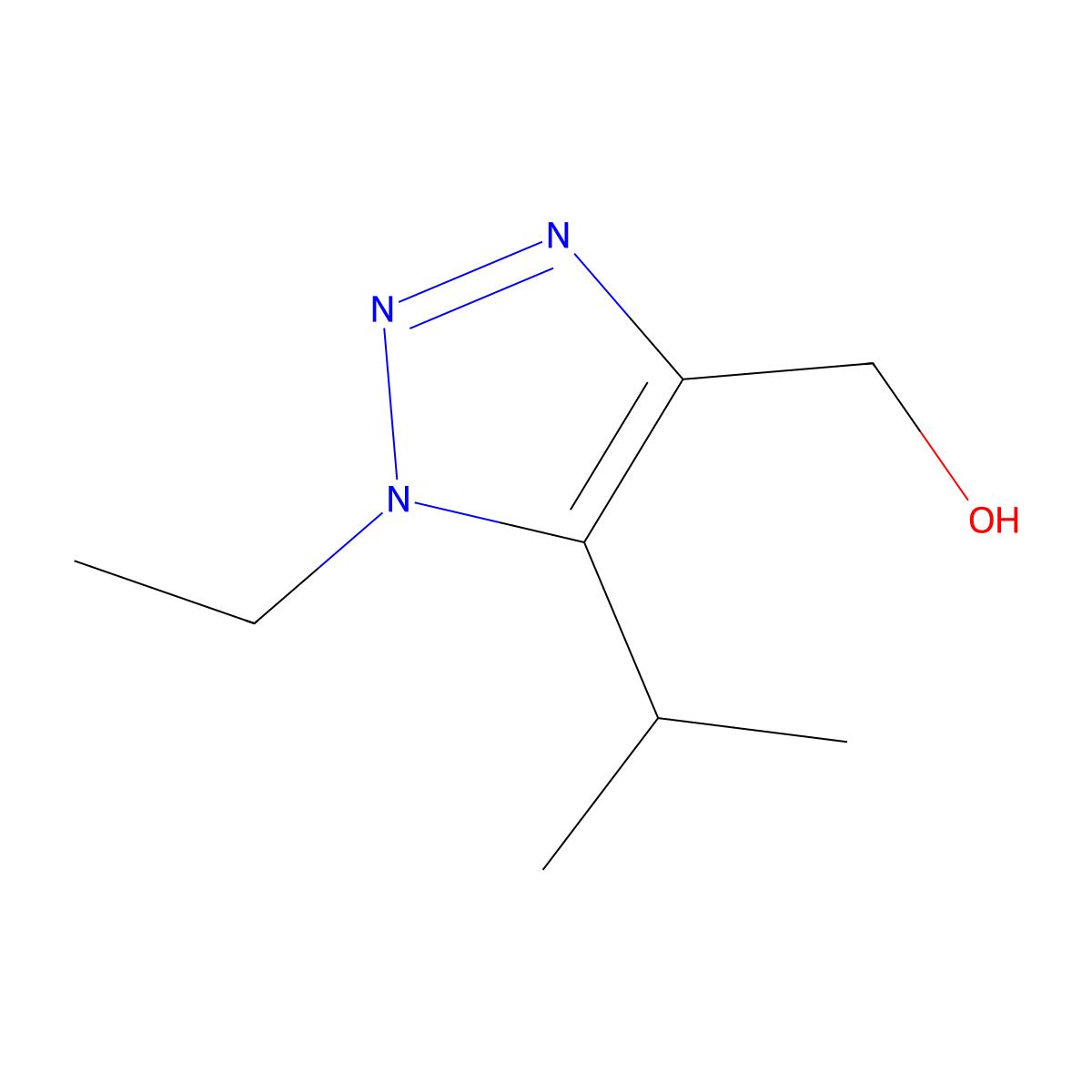 [1-Ethyl-5-(propan-2-yl)-1H-1,2,3-triazol-4-yl]methanol molecular structure, CAS 1267385-72-7